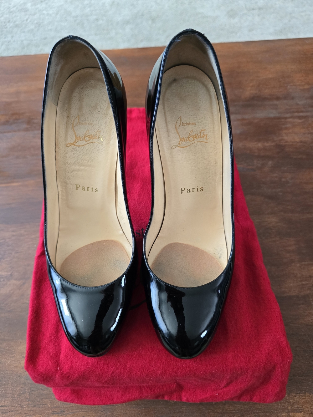 Christian Louboutin Black Patent Leather Classic Heels